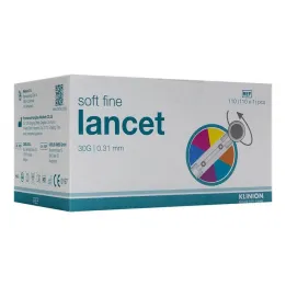 Klinion Soft fine barvne lancete 30 G, 110 kos