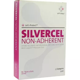 SILVERCEL nesprijemne komprese 5x5 cm, 10 kos