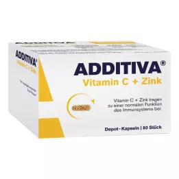 ADDITIVA Vitamin C+cink depo kapsule, promocijsko pakiranje, 80 kosov