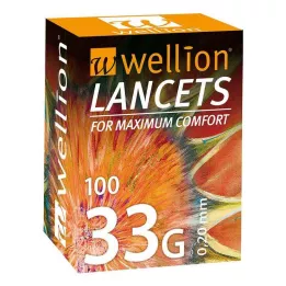 WELLION Lancete 33 G, 100 kos