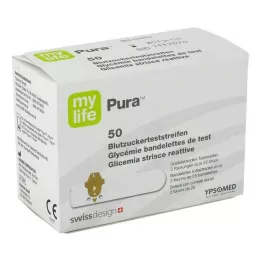 MYLIFE Pura lističi za merjenje sladkorja v krvi, 50 kos