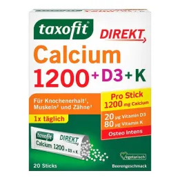 Taxofit Calcium 1200 + D3 + K Direct Sticks, 20 kos