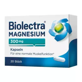BIOLECTRA Magnezij 300 mg kapsule, 20 kos