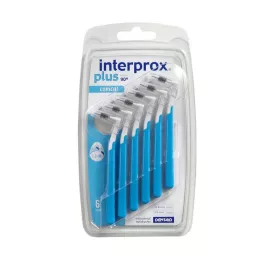 INTERPROX plus stožčasta modra medzobna ščetka, 6 kos
