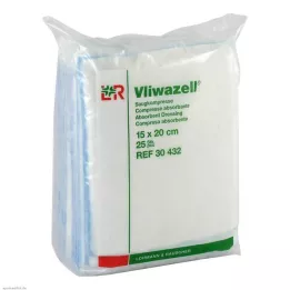 VLIWAZELL Vpojne komprese nesterilne 15x20 cm, 25 kos