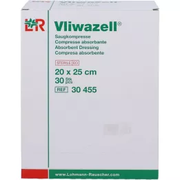 VLIWAZELL Vpojne komprese sterilne 20x25 cm, 30 kos