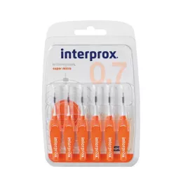 INTERPROX super micro orange Interdentalb.Blis, 6 kos