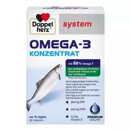 DOPPELHERZ Omega-3 koncentrat sistem kapsul, 30 kos