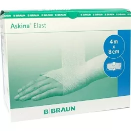 ASKINA Elast bandaža 8 cmx4 m celofanirana, 1 kos
