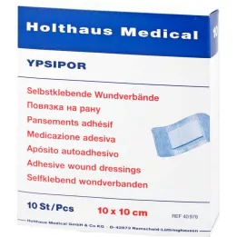 WUNDVERBAND Ypsipor sterilni 10x10 cm, 10 kos