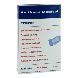 WUNDVERBAND Ypsipor sterilni 10x15 cm, 10 kos