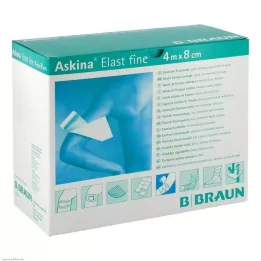 ASKINA Elast Fine Bandage 8 cmx4 m ohlapen, 20 kos