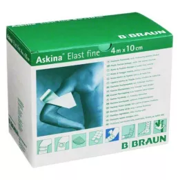 ASKINA Elast Fine Bandage 10 cmx4 m ohlapen, 20 kos