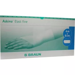 ASKINA Elast Fine Bandage 8 cmx4 m ohlapen, 100 kos