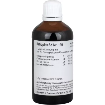 RETROPLEX SD št.139 kapljic, 100 ml RETROPLEX SD št.139 kapljic, 100 ml