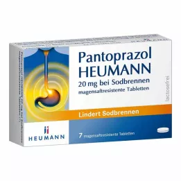PANTOPRAZOL Heumann 20 mg tablete proti zgagi, 7 kom