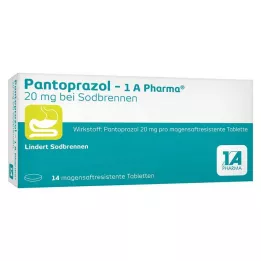 PANTOPRAZOL-1A Pharma 20mg proti zgagi msr.tab., 14 kos