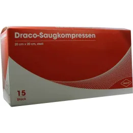 Sukcijske komprese sterilne 20x20cm Draco, 15 kom