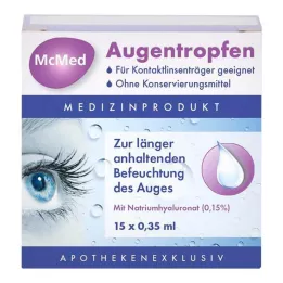 MCMED Kapljice za oko enoodmerne pipete, 15X0,35 ml
