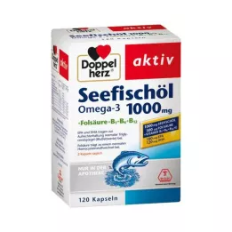 DOPPELHERZ Olje morskih rib Omega-3 1.000 mg+Fols.kaps., 120 kos