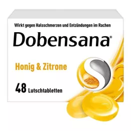 DOBENSANA Okus medu in limone 1,2 mg/0,6 mg lut., 48 kos