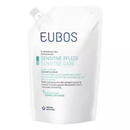 EUBOS SENSITIVE Tuš & Steklenička za polnjenje kreme, 400 ml