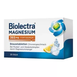 BIOLECTRA Magnezij 365 mg fortissimum limona, 20 kos