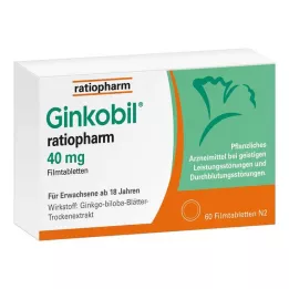 GINKOBIL-ratiopharm 40 mg filmsko obložene tablete, 60 kos