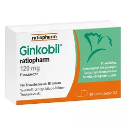 GINKOBIL-ratiopharm 120 mg filmsko obložene tablete, 60 kos