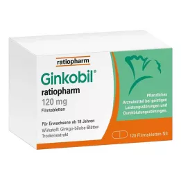 GINKOBIL-ratiopharm 120 mg filmsko obložene tablete, 120 kos