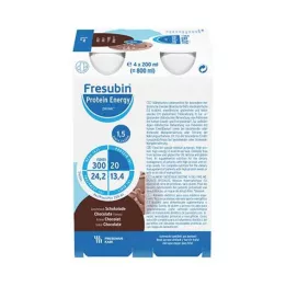 FRESUBIN PROTEIN Energy DRINK Steklenička za čokolado, 4X200 ml