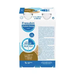 FRESUBIN PROTEIN Energy DRINK Steklenica za kapučino, 4X200 ml
