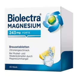 BIOLECTRA Magnezij 243 mg forte Lemon Br.-Tabl., 40 kos
