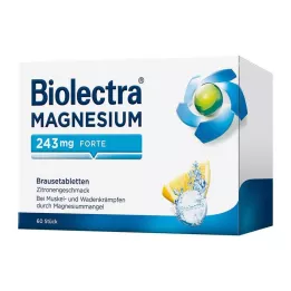 BIOLECTRA Magnezij 243 mg forte Lemon Br.-Tabl., 60 kos