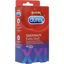 DUREX Zelo veliki kondomi za pravi občutek, 10 kosov