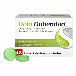 DOLO-DOBENDAN 1,4 mg/10 mg pastile, 48 kos