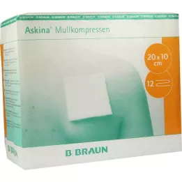 ASKINA Gazne komprese 10x20 cm nesterilne 12-slojne, 100 kom