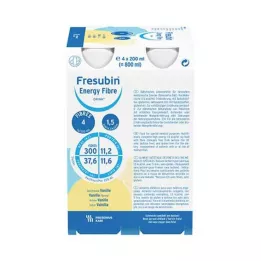 FRESUBIN ENERGY Fiber DRINK Steklenička za pitje Vanilla, 4X200 ml