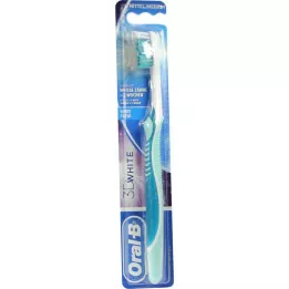 ORAL-B 3D bela zobna ščetka srednja, 1 kos