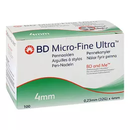 BD MICRO-FINE+ 4 igle za pisala 0,23x4 mm, 100 kos