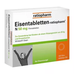 EISENTABLETTEN-ratiopharm N 50 mg filmsko obložene tablete, 100 kos