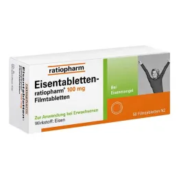Železo tablete ratiopharm® 100 mg filmsko obložene tablete, 50 kos
