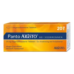 PANTO Aristo proti zgagi 20 mg gastrorezistentne tablete, 7 kos