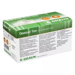 OMNICAN kanila za fino pero 31 G 0,25x8 mm, 100 kos