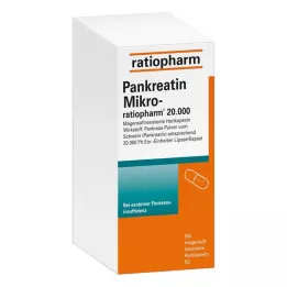 PANKREATIN Mikro-ratio. 20.000 gastrorezistentnih trdih kapsul, 100 kos