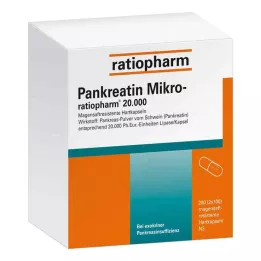 PANKREATIN Mikro-ratio. 20.000 gastrorezistentnih trdih kapsul, 200 kos