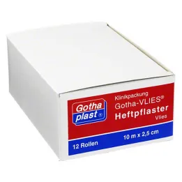 Gothaplast lepilni obliž iz flisa 2,5 cm x 10 m, 12 kos