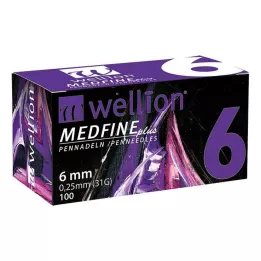 WELLION MEDFINE plus peresne igle 6 mm, 100 kos