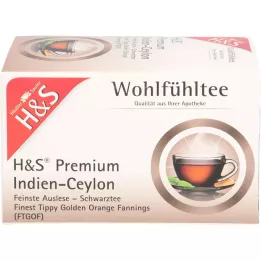 H&amp;S Črni čaj premium India-Ceylon filter vrečka, 20X1,8 g