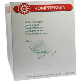 MULLKOMPRESSEN 20x25 cm sterilni 16-kratni, 25 kos